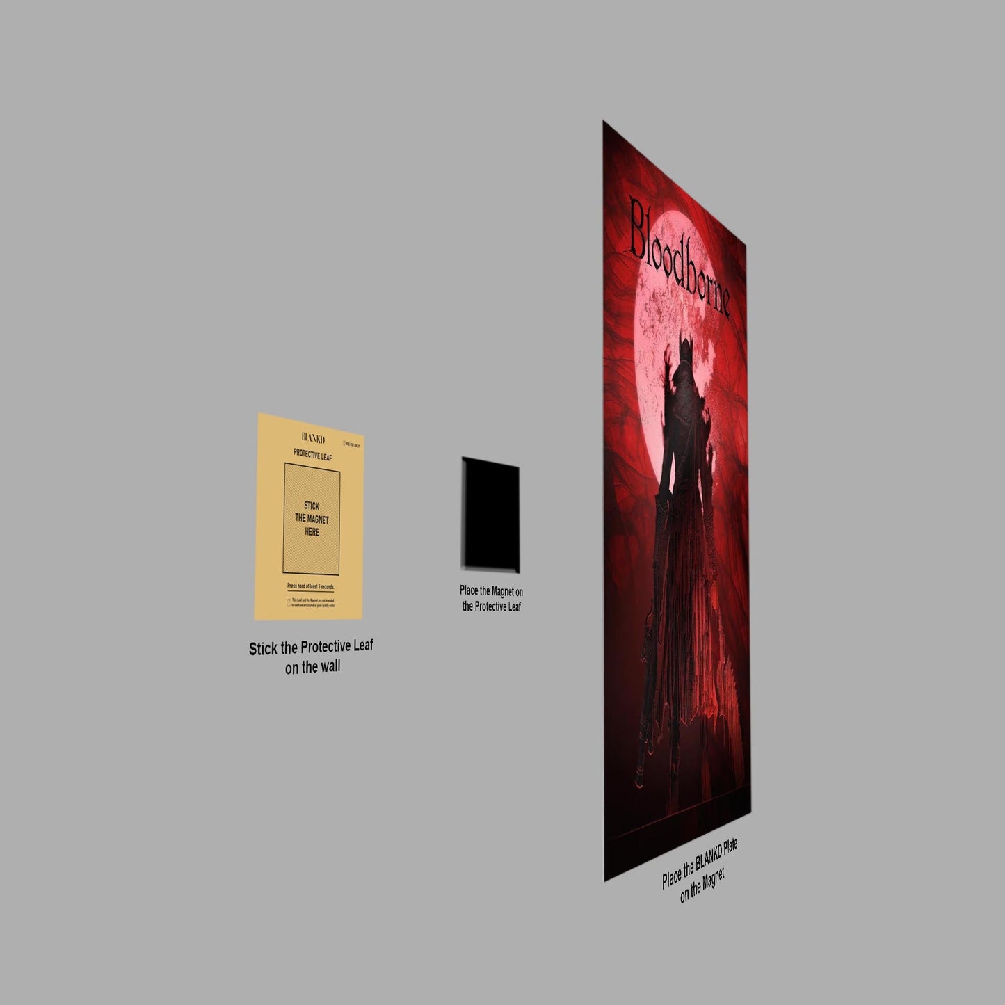 Hunter's Crimson Vigil metal poster