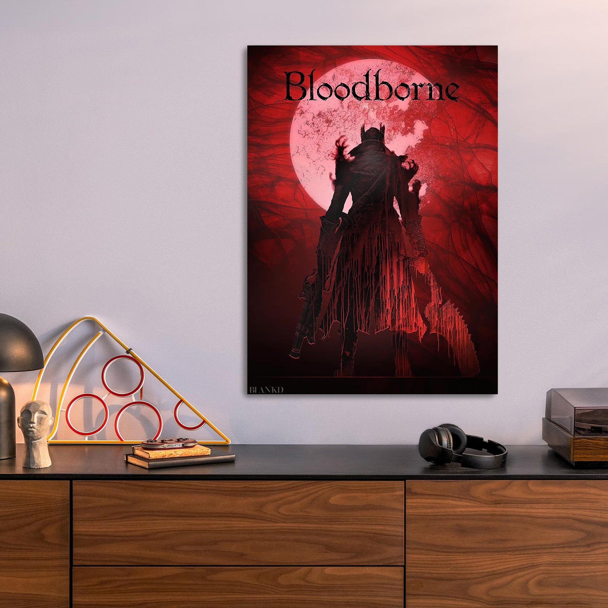Hunter's Crimson Vigil metal poster