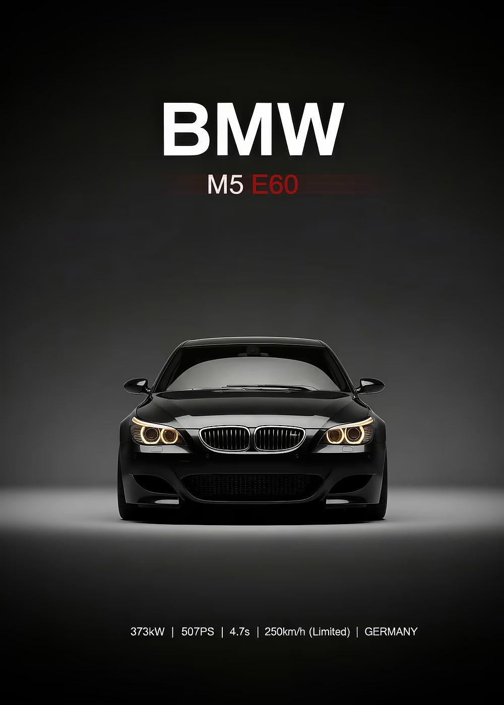 BMW M5 E60 metal wall art
