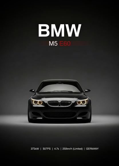 BMW M5 E60 metal wall art