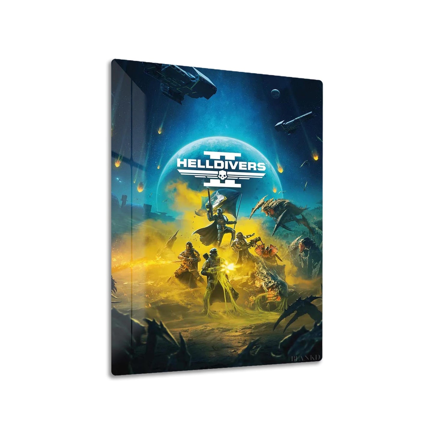 Galactic War Super Earth metal poster