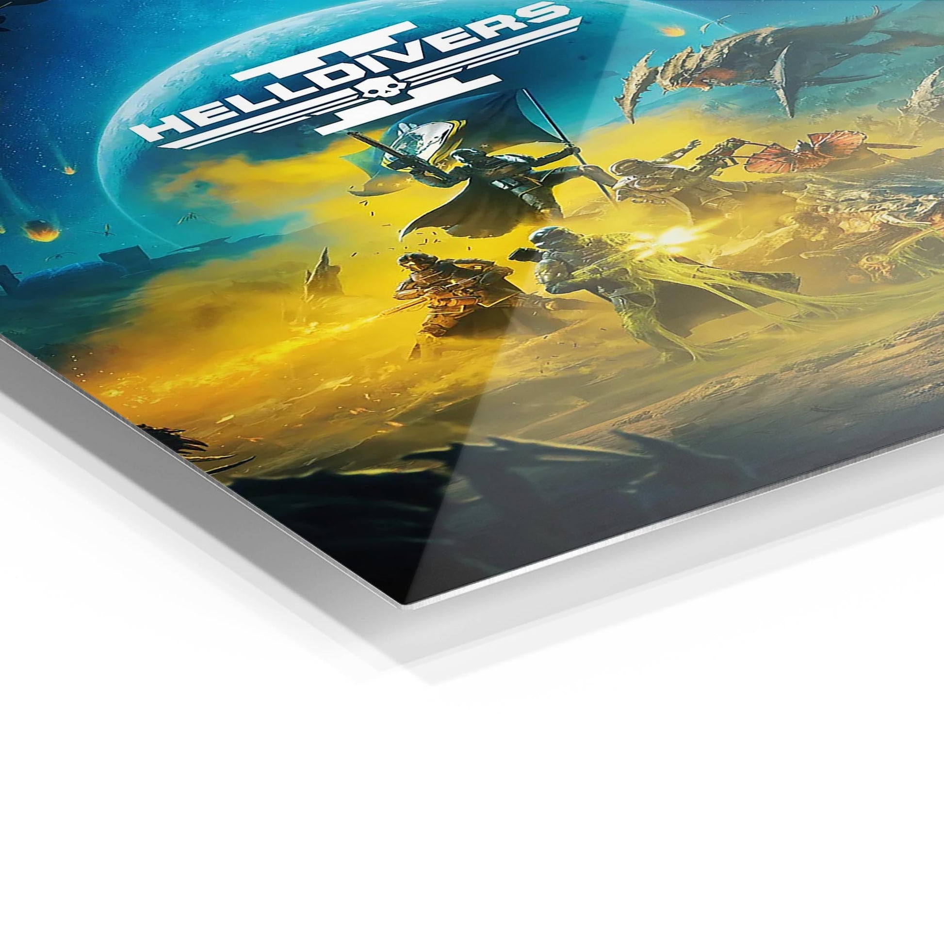 Galactic War Super Earth metal poster