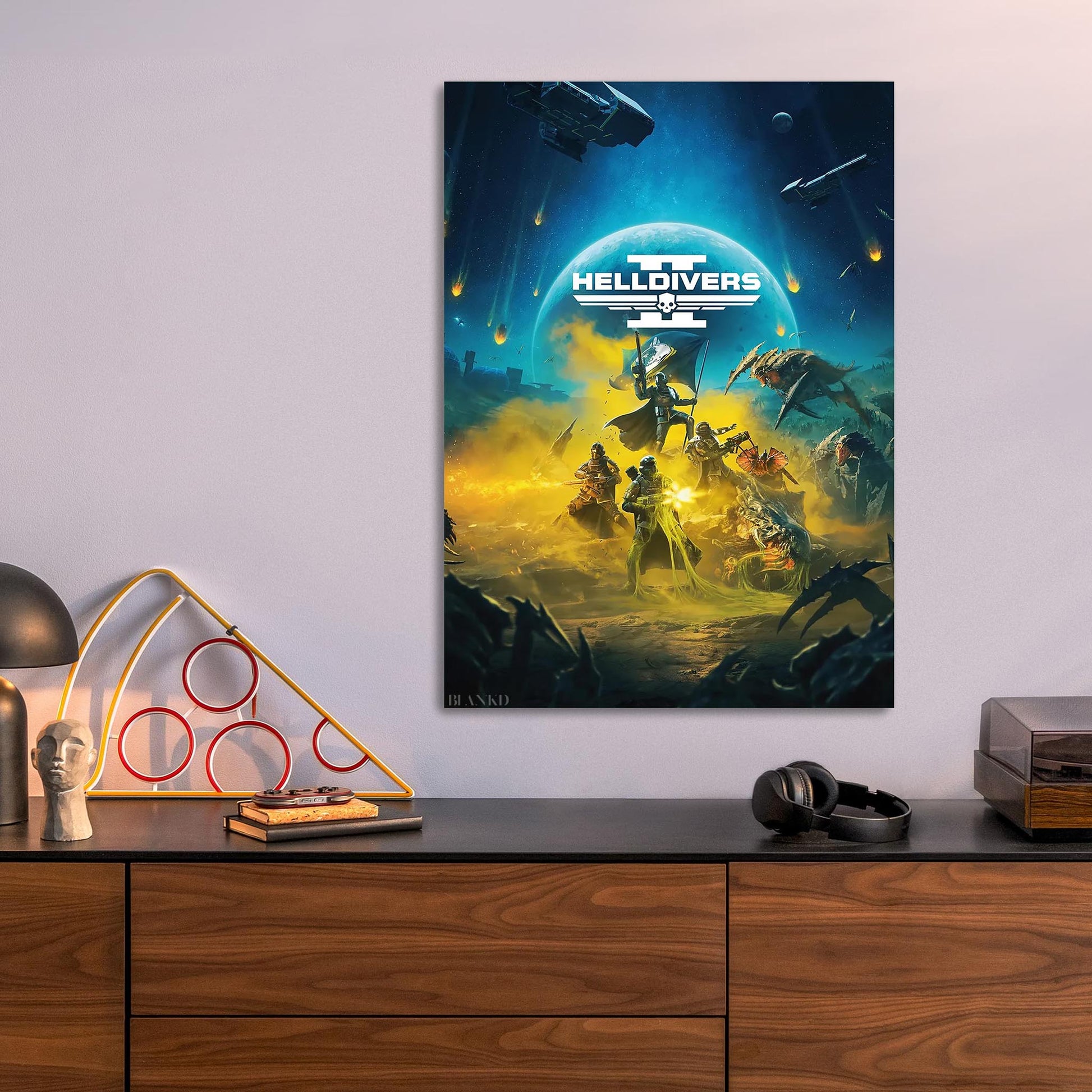 Galactic War Super Earth metal poster