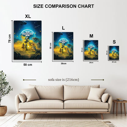 Galactic War Super Earth metal poster
