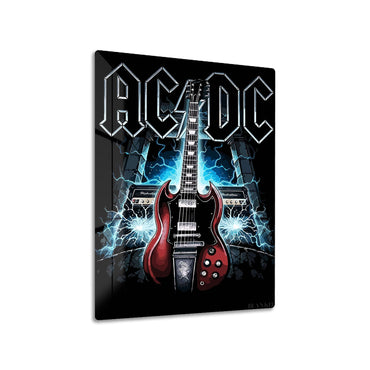 AC DC Guitar and Lightning Art