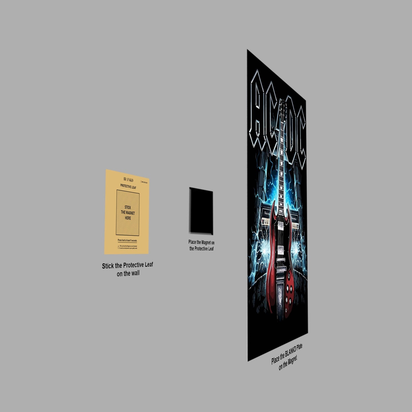 AC DC Guitar and Lightning Art