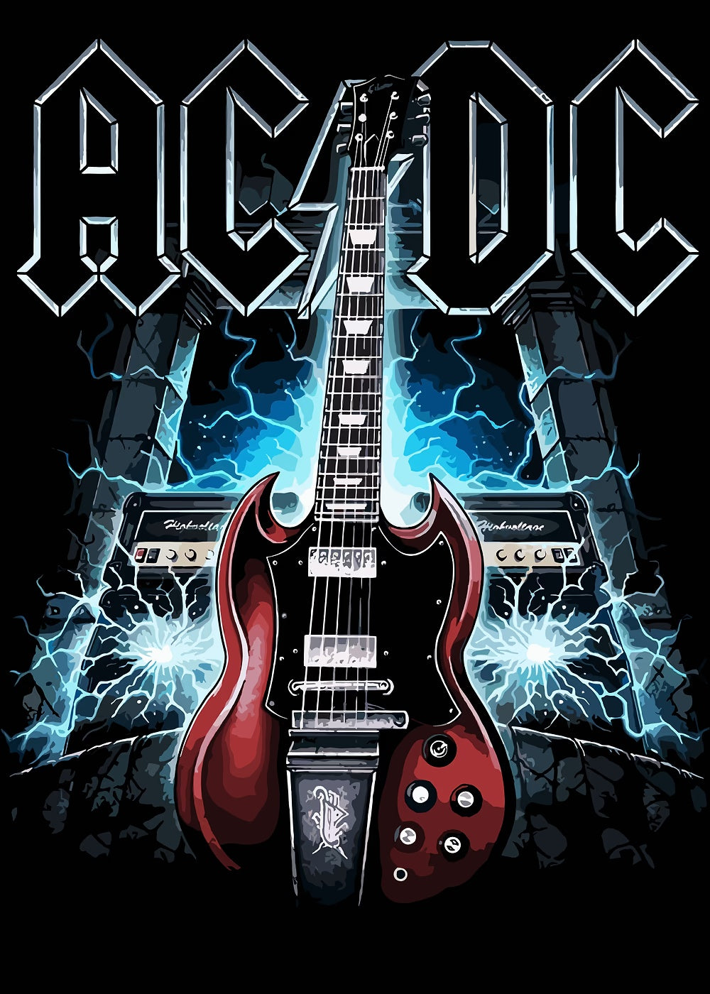 AC/DC metal poster artwork