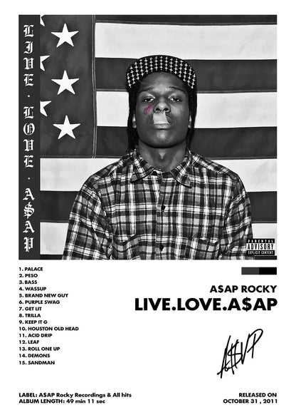 A$AP Rocky metal poster artwork