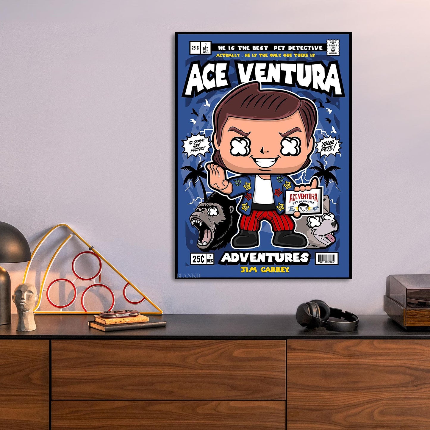 Ace Ventura Adventures Comic Book Cover metal poster