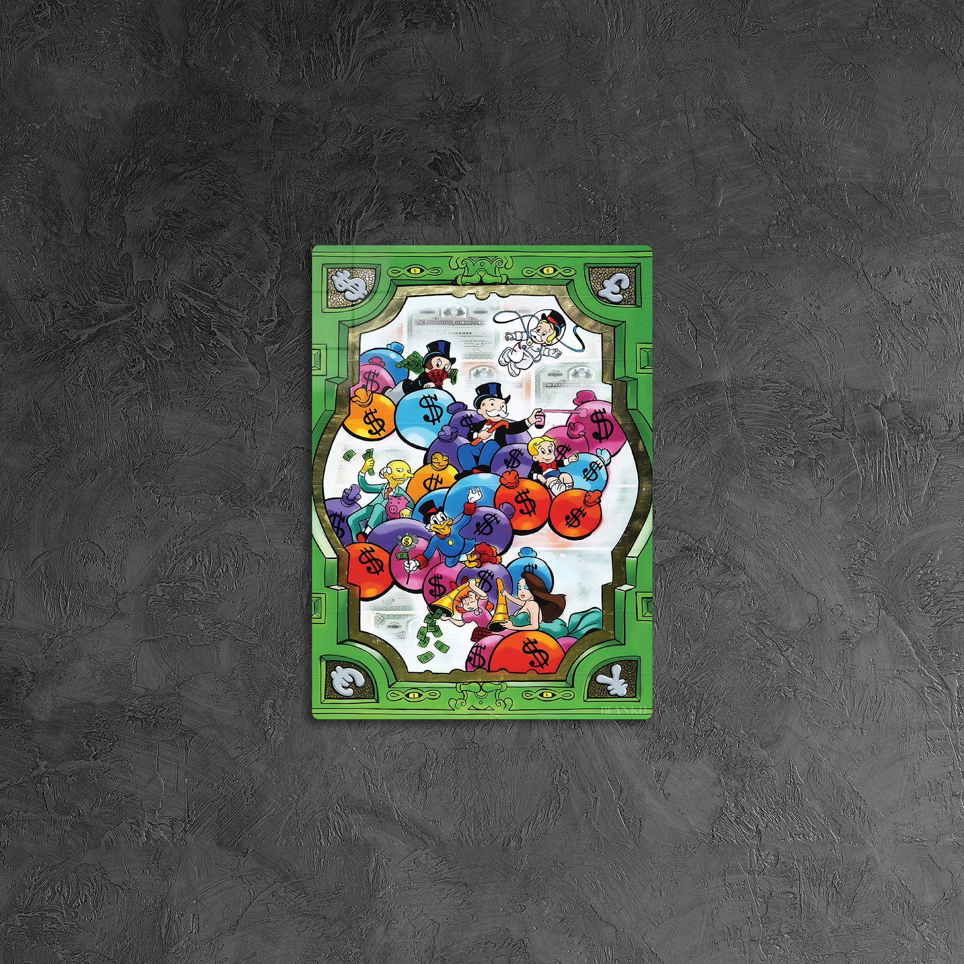 Alec Monopoly Green Frame | Graffiti