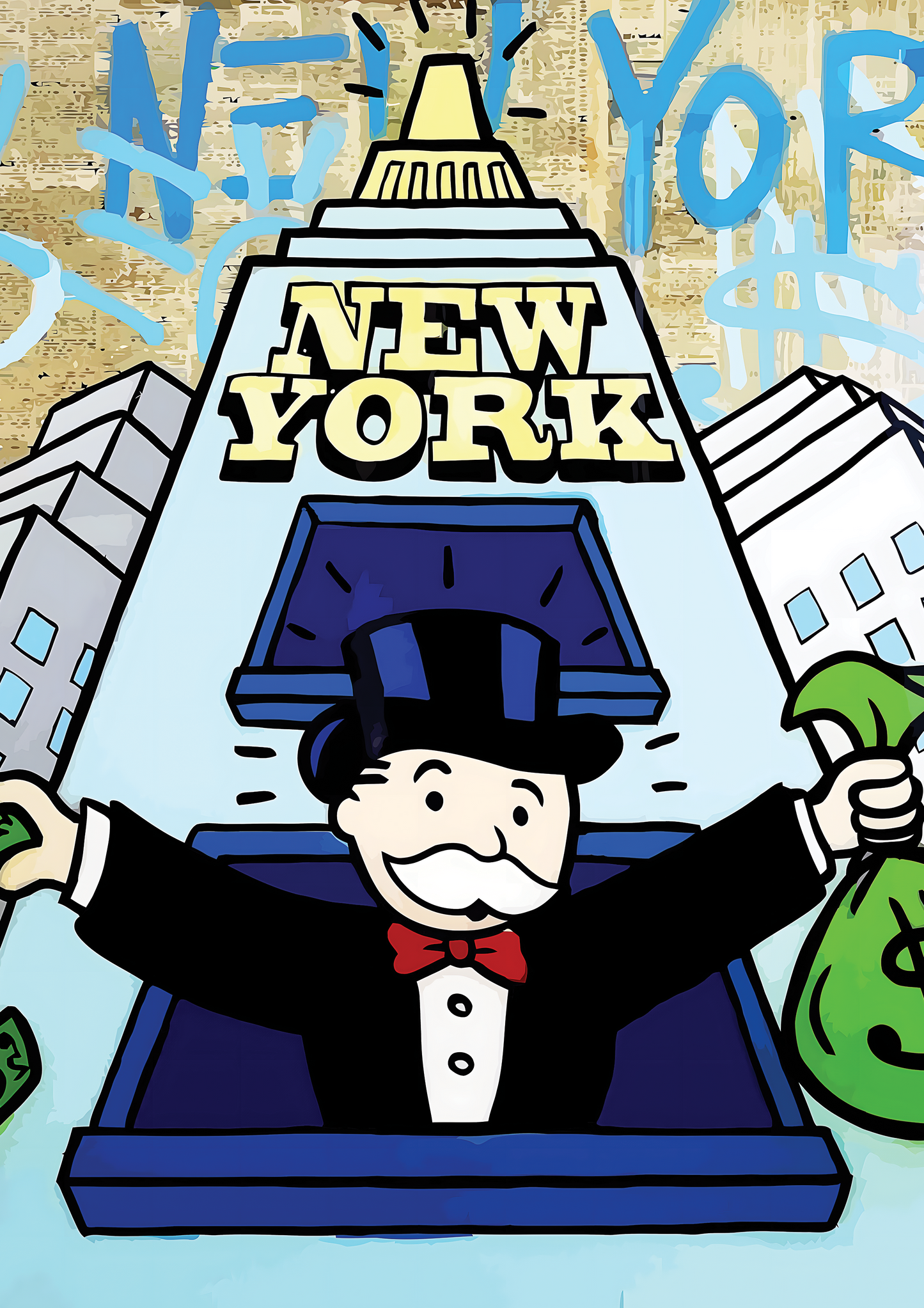 Alec Monopoly New York metal poster artwork