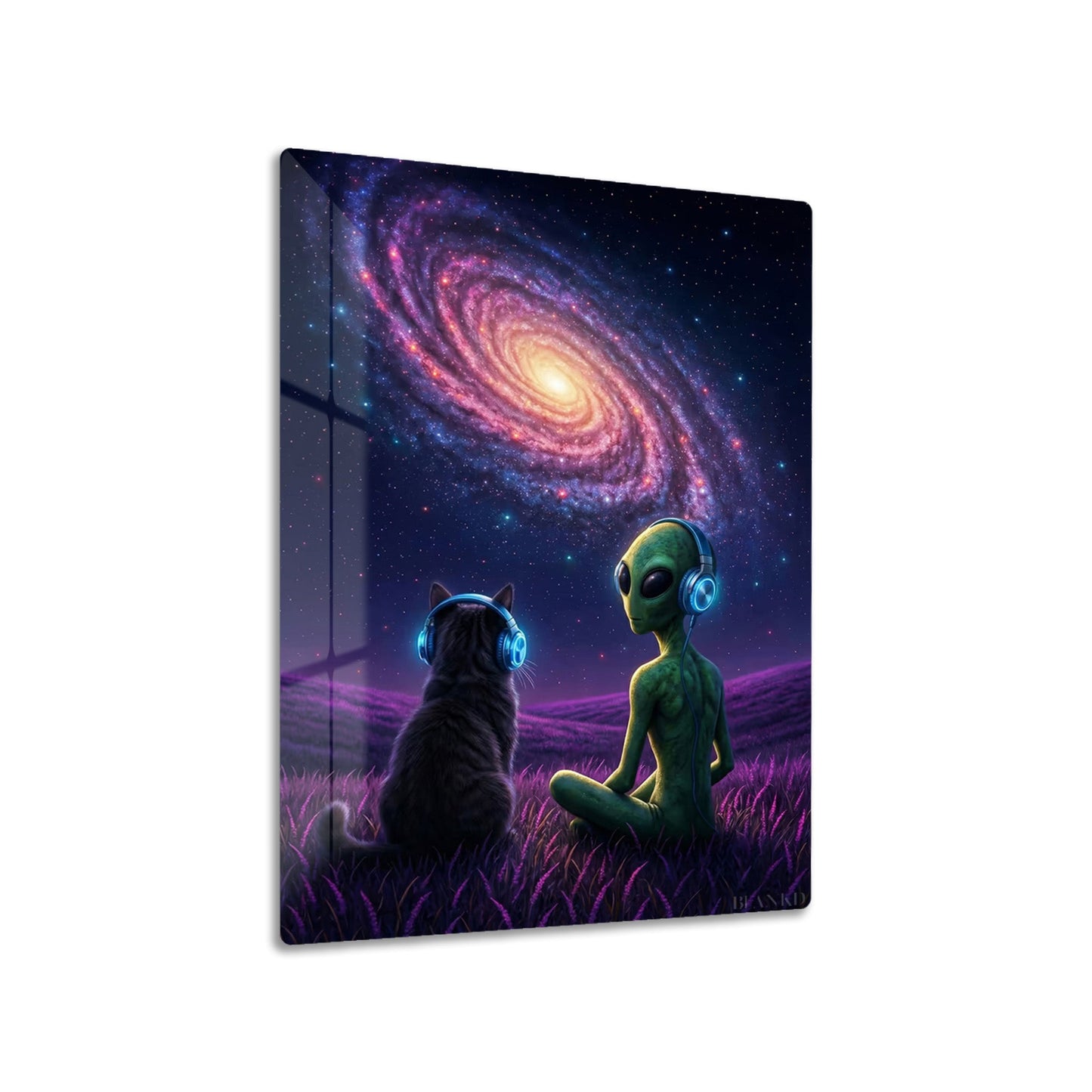 Alien & Cat Cosmic Vibes