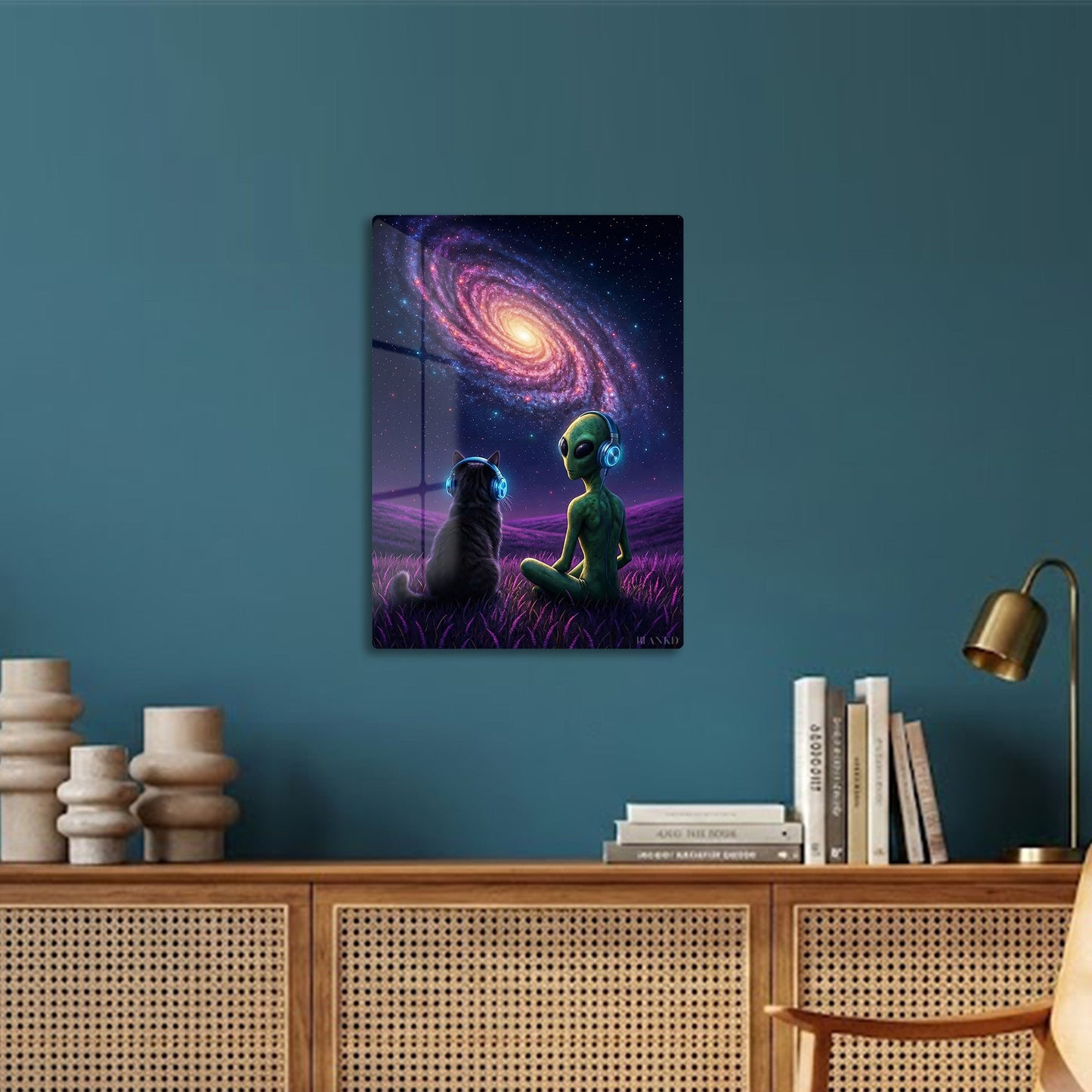 Alien & Cat Cosmic Vibes