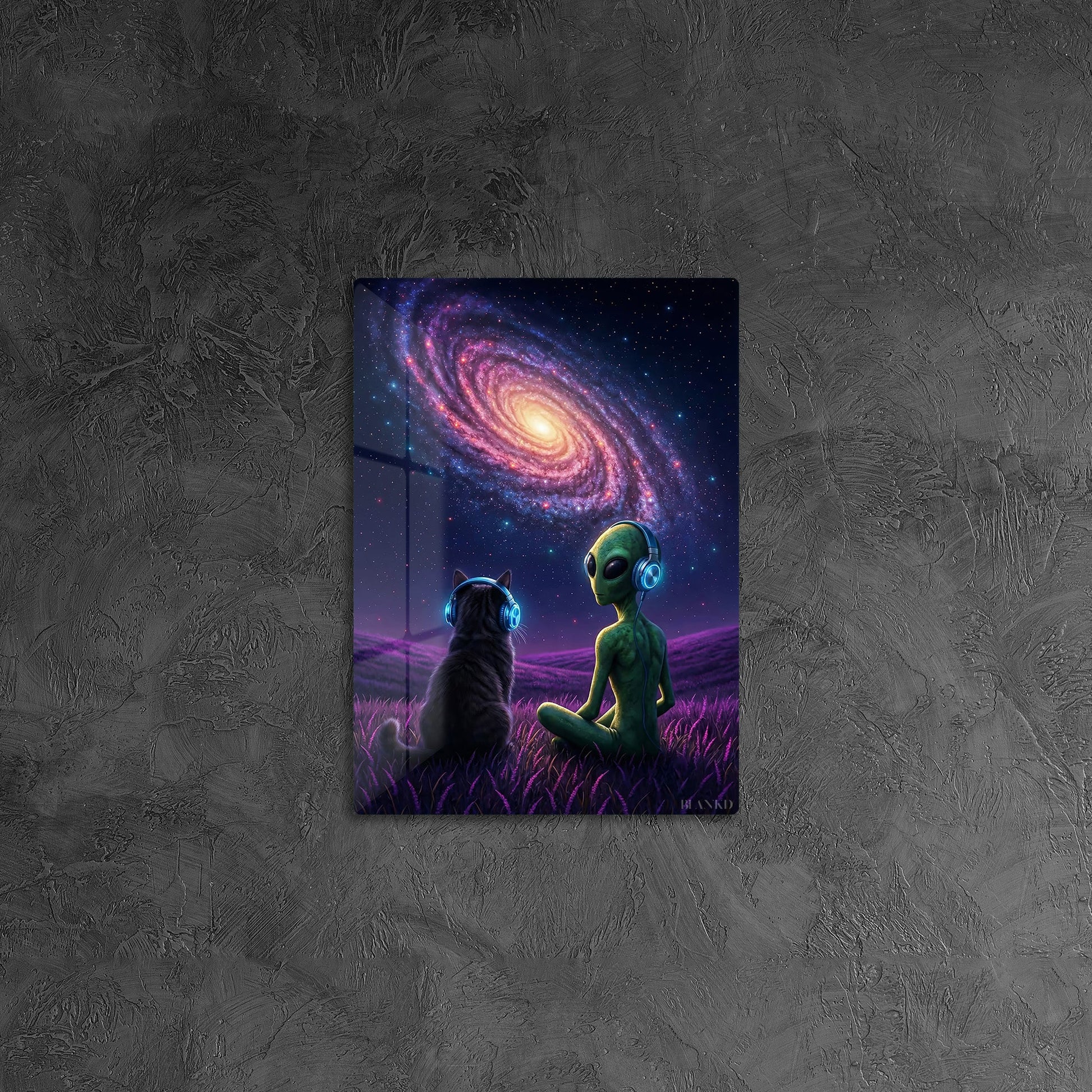 Alien & Cat Cosmic Vibes