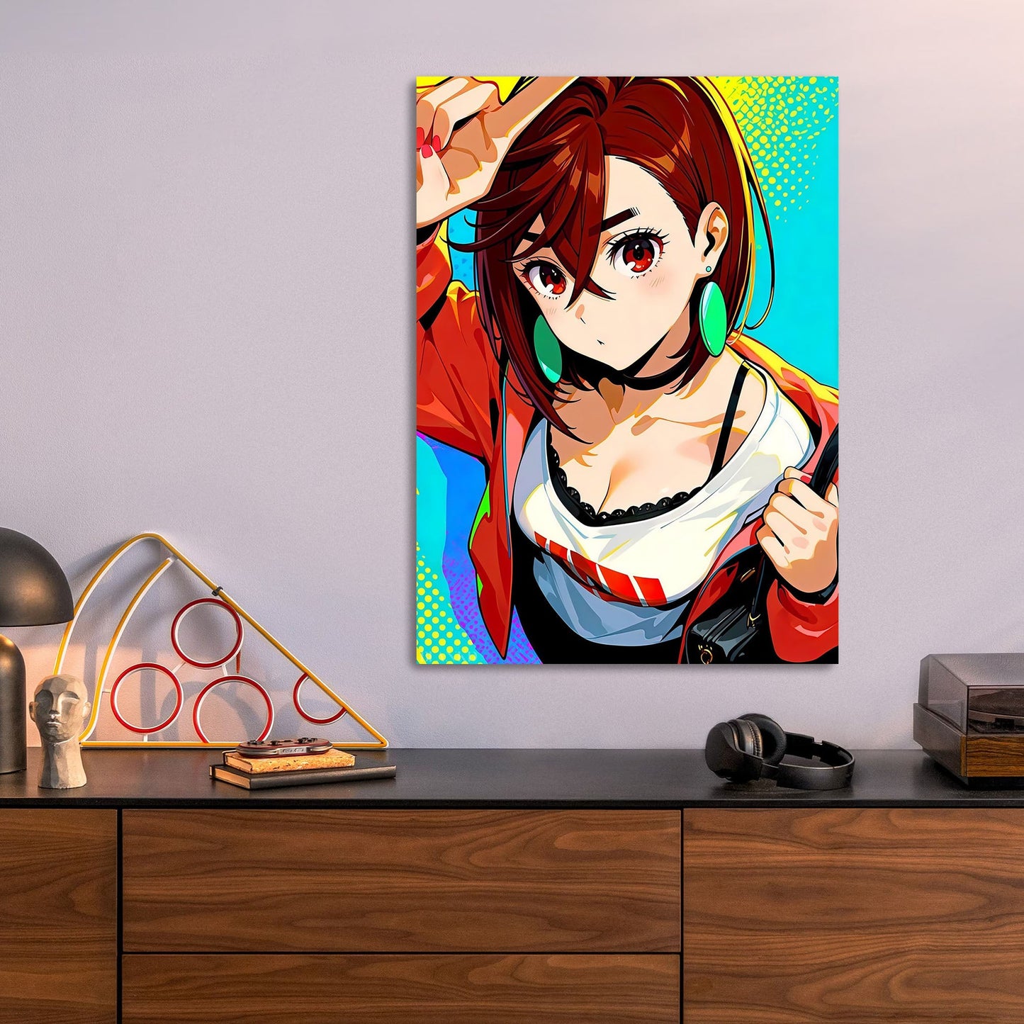Anime Girl RedEyes Posing