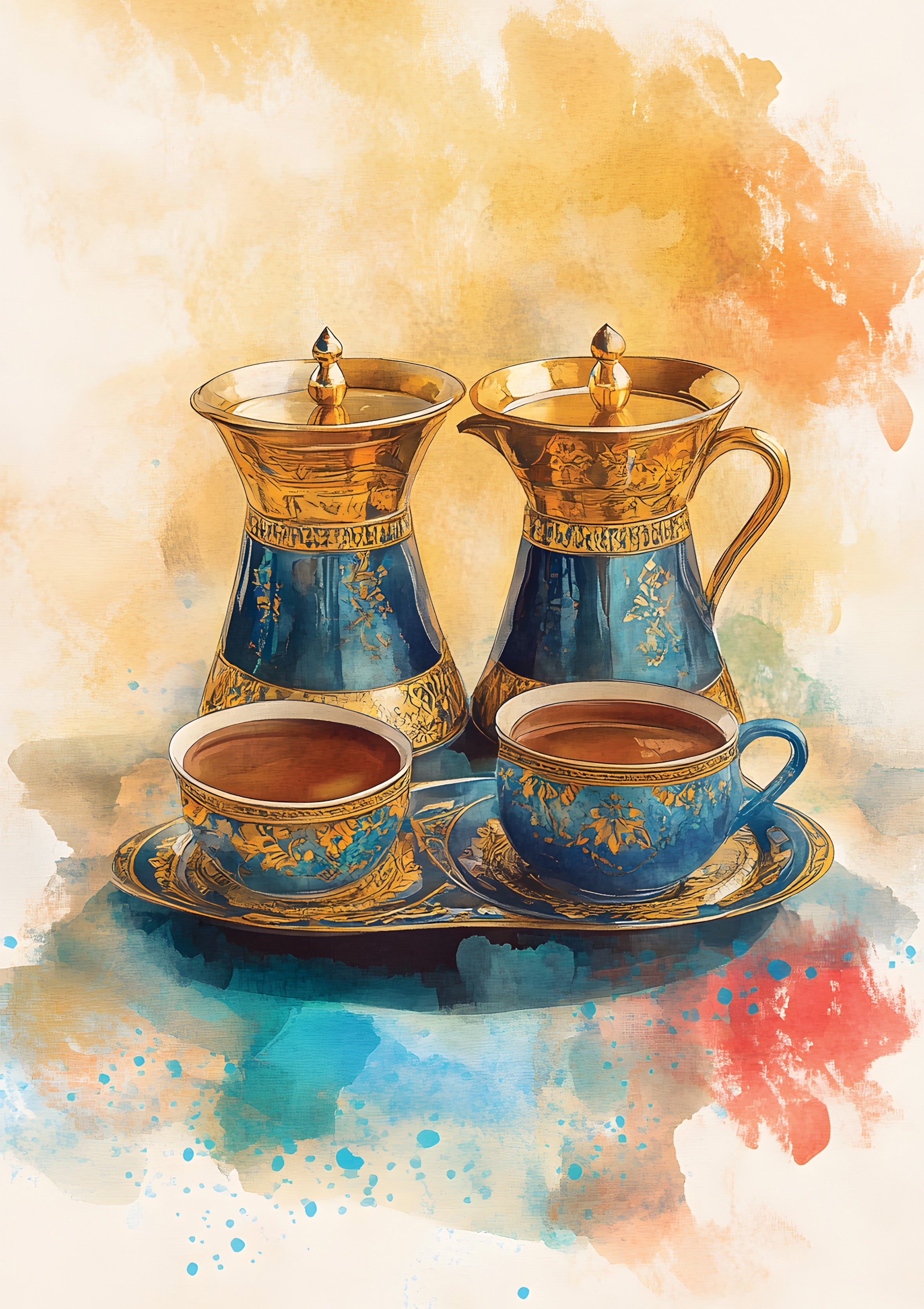 Arabic Coffee metal poster artwork