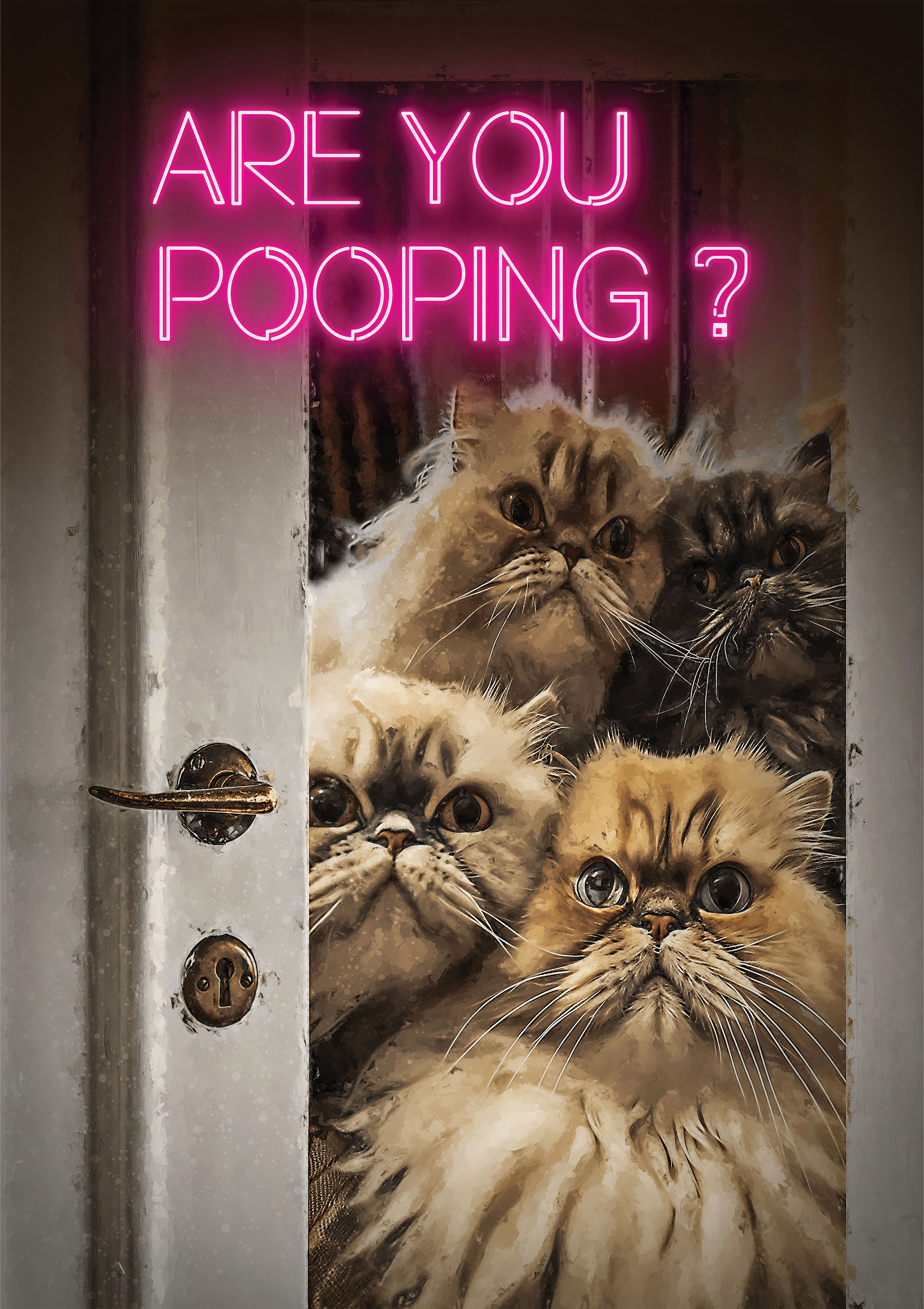 Are You Pooping metal poster artwork