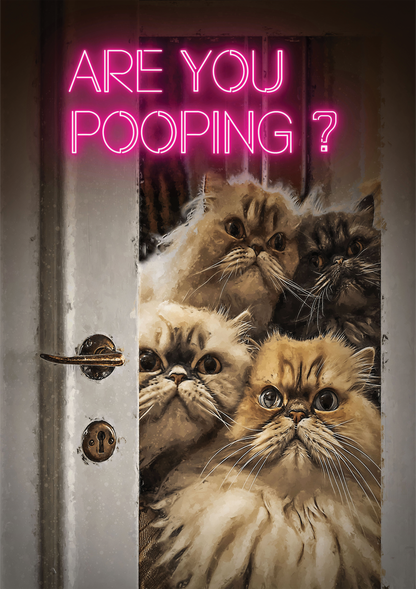 Are You Pooping metal poster artwork