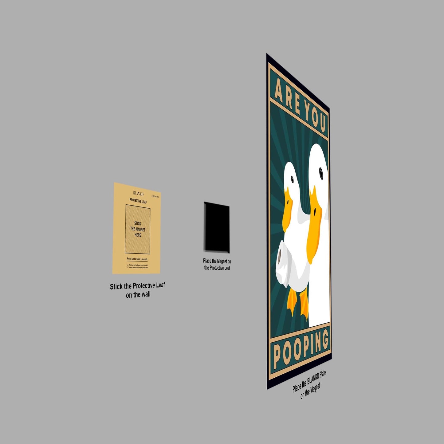 Are You Pooping Duck Cartoon Poster metal poster