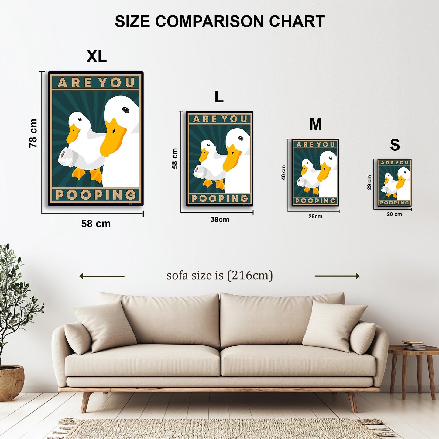 Are You Pooping Duck Cartoon Poster metal poster