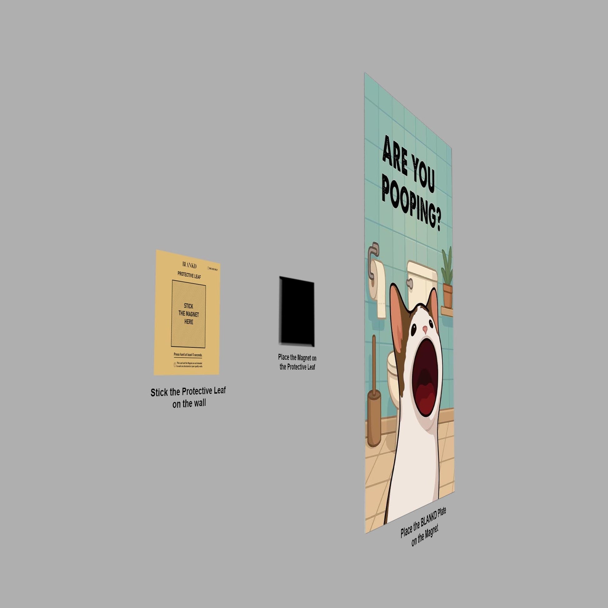 Are You Pooping Funny Cat Poster metal poster