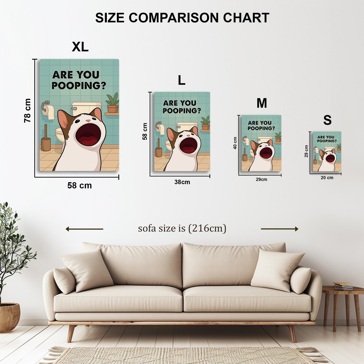 Are You Pooping Funny Cat Poster metal poster
