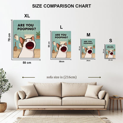 Are You Pooping Funny Cat Poster metal poster