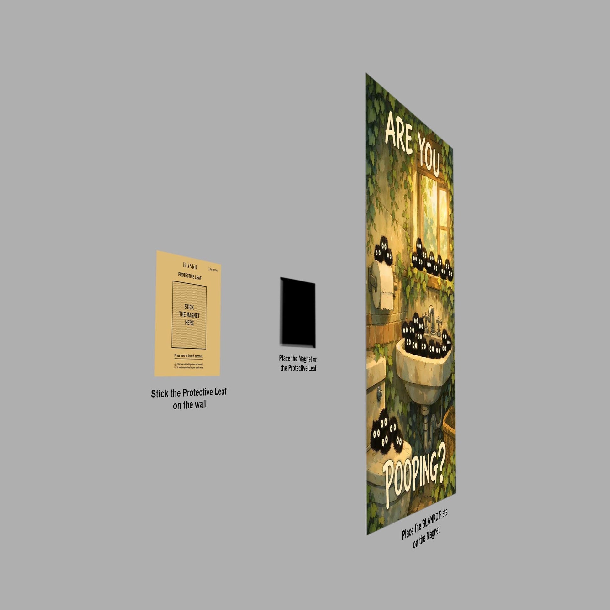 Are You Pooping Funny Susuwatari metal poster