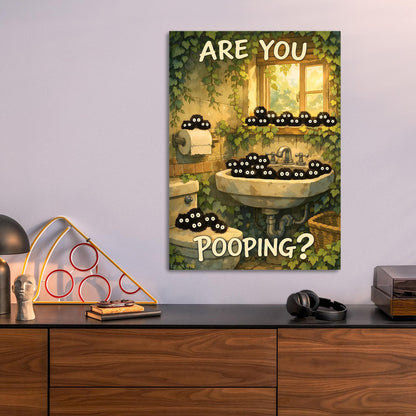 Are You Pooping Funny Susuwatari metal poster