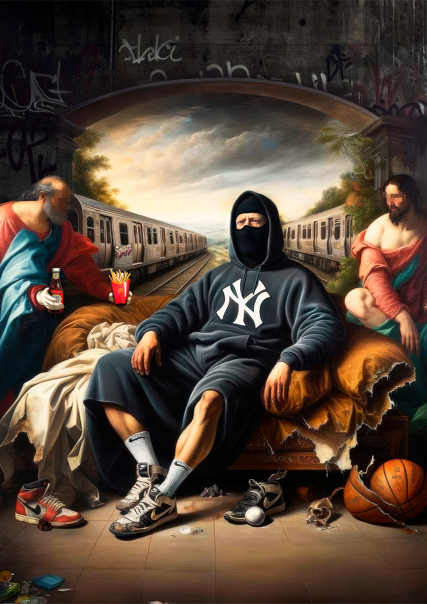 Art Basketball Graffiti metal poster artwork