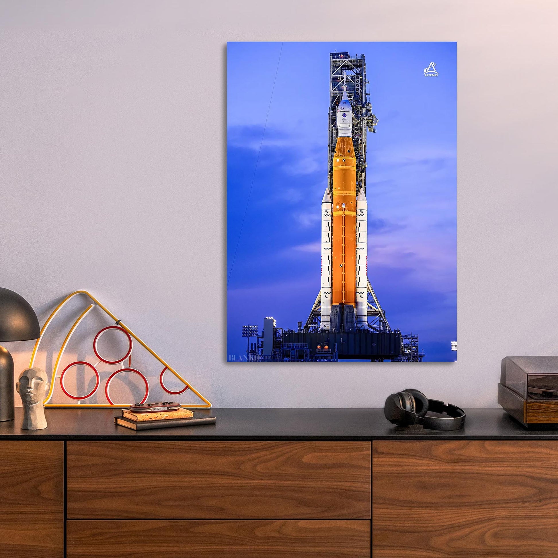 Artemis I mission metal poster