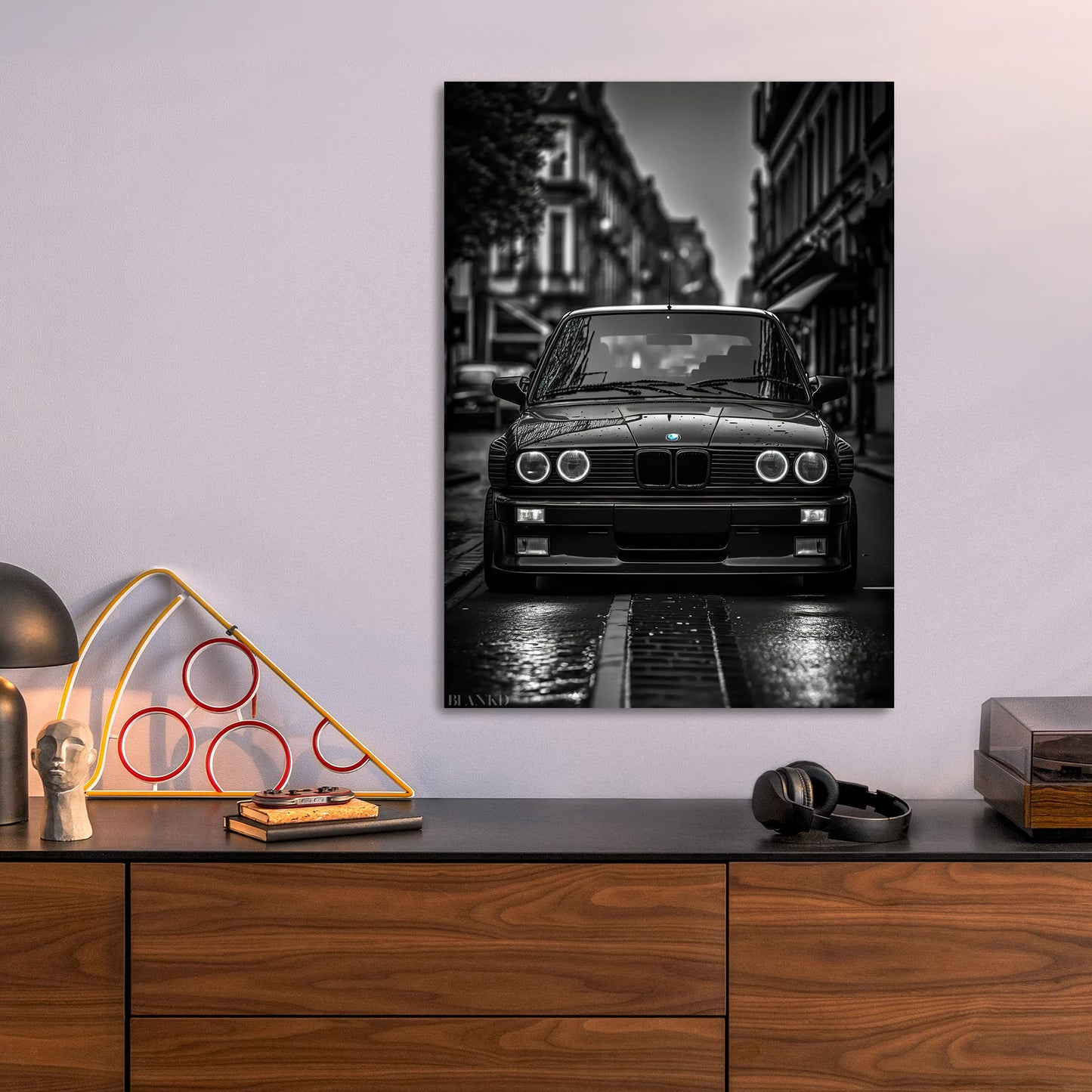 BMW E30 M3 metal poster size comparison