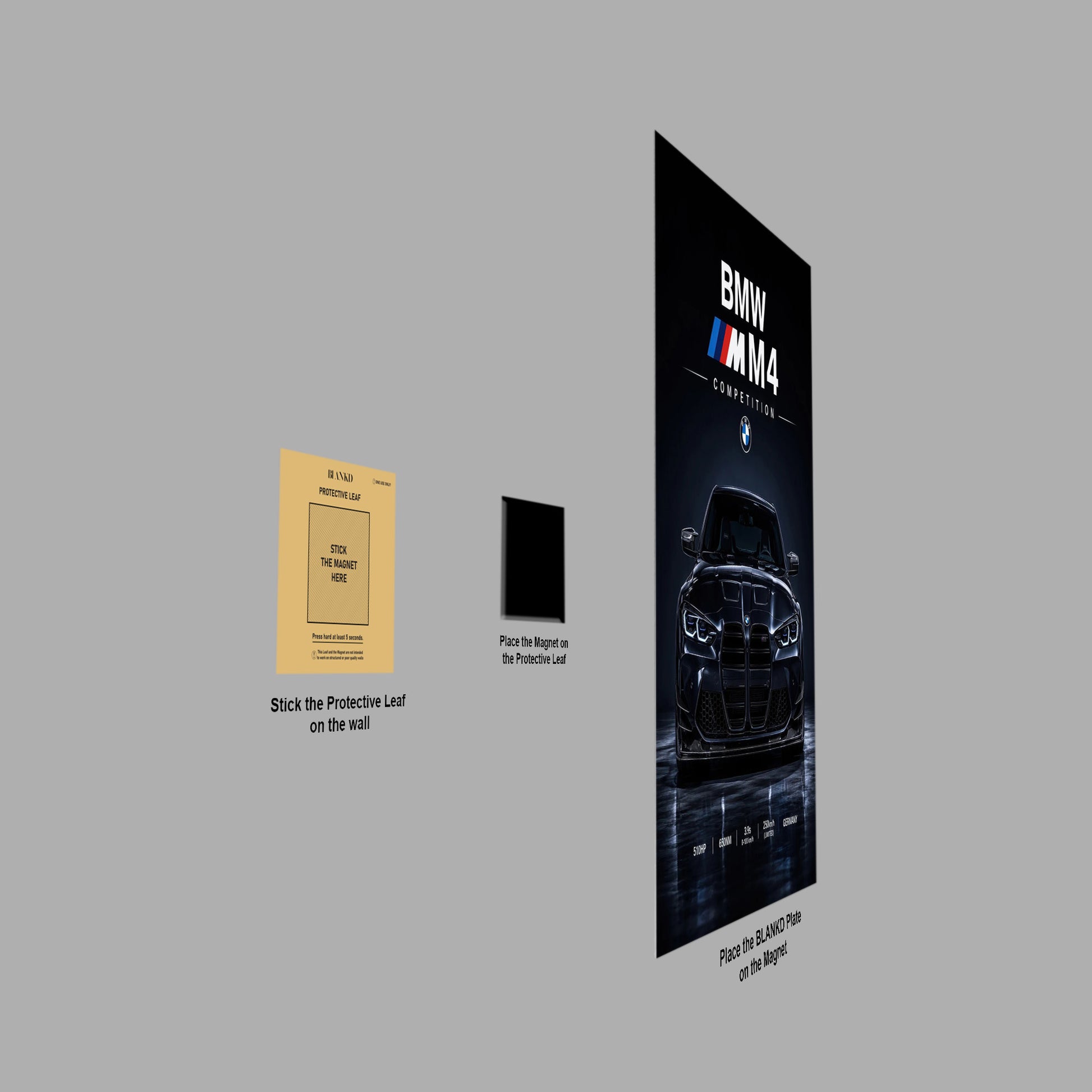 BMW M4 Competition poster close-up detail