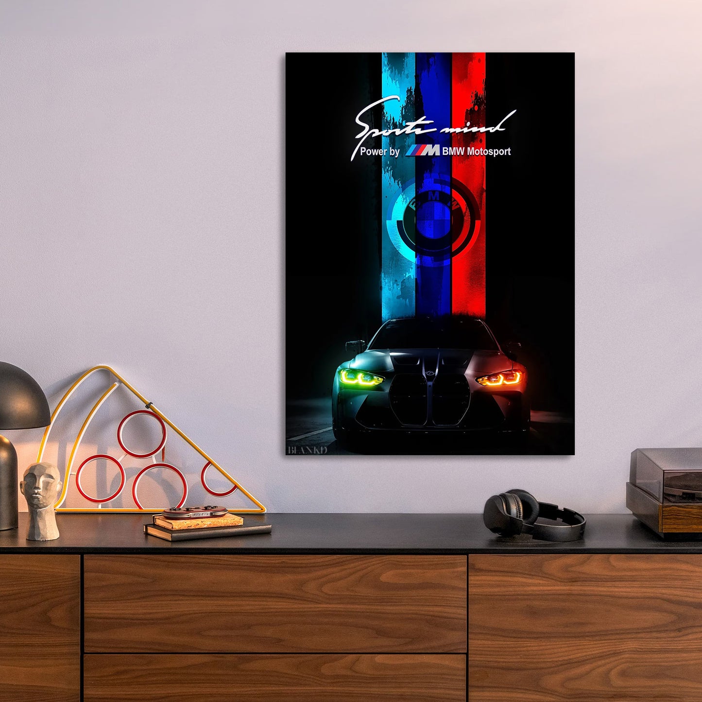 BMW Motorsport metal poster size comparison