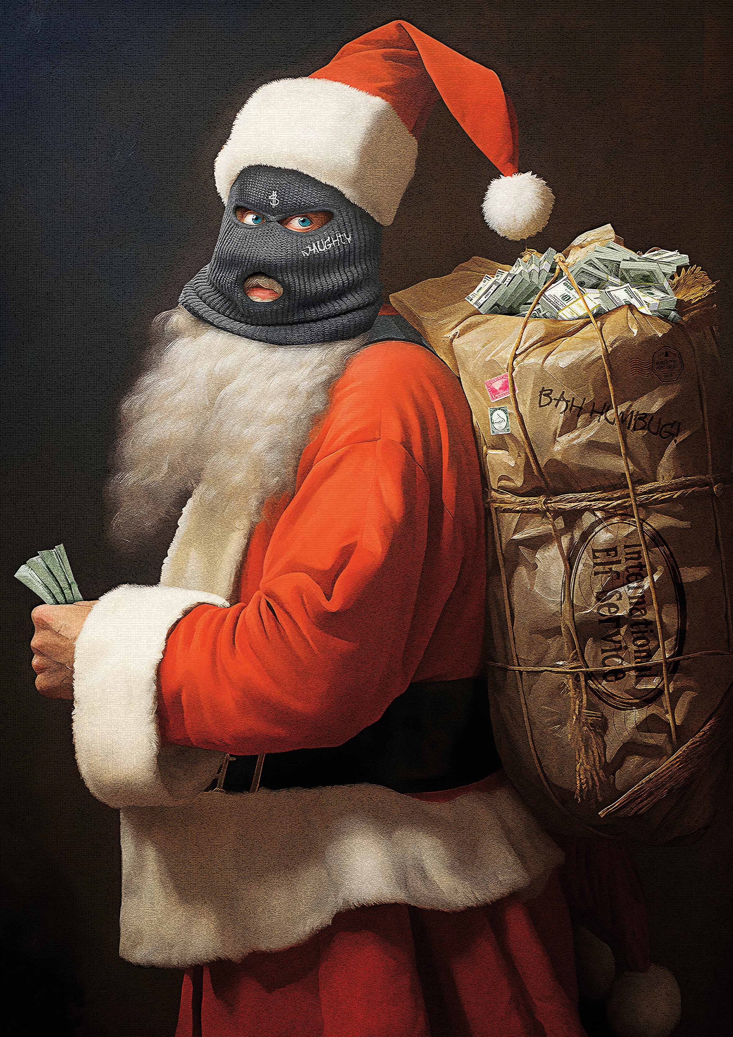 Bad Santa metal poster artwork