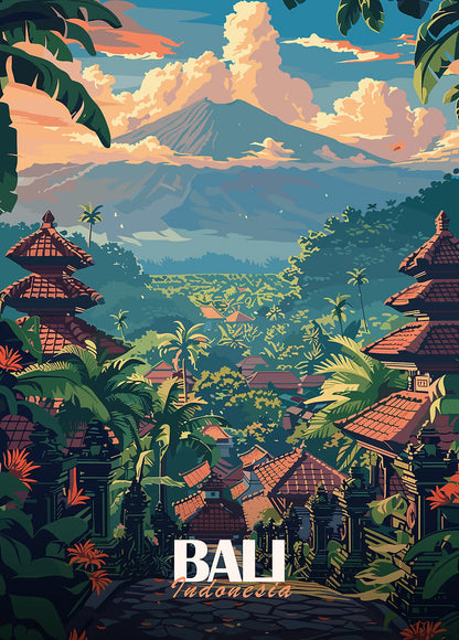 Bali Travel Poster metal poster artwork