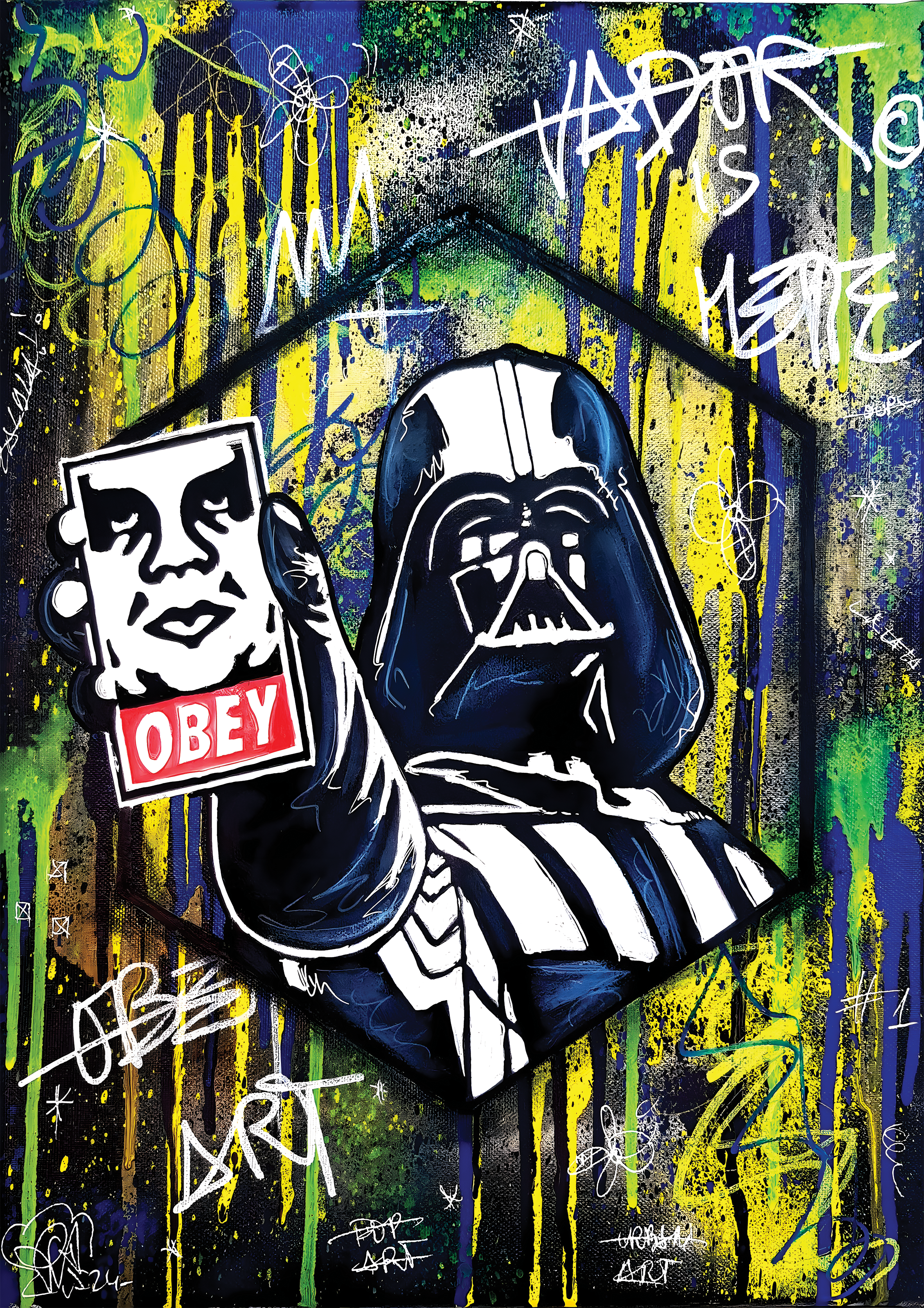 Banksy Darth Vader metal poster artwork