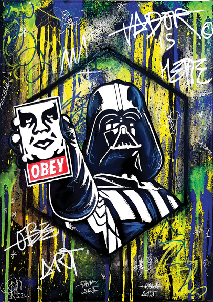 Banksy Darth Vader metal poster artwork