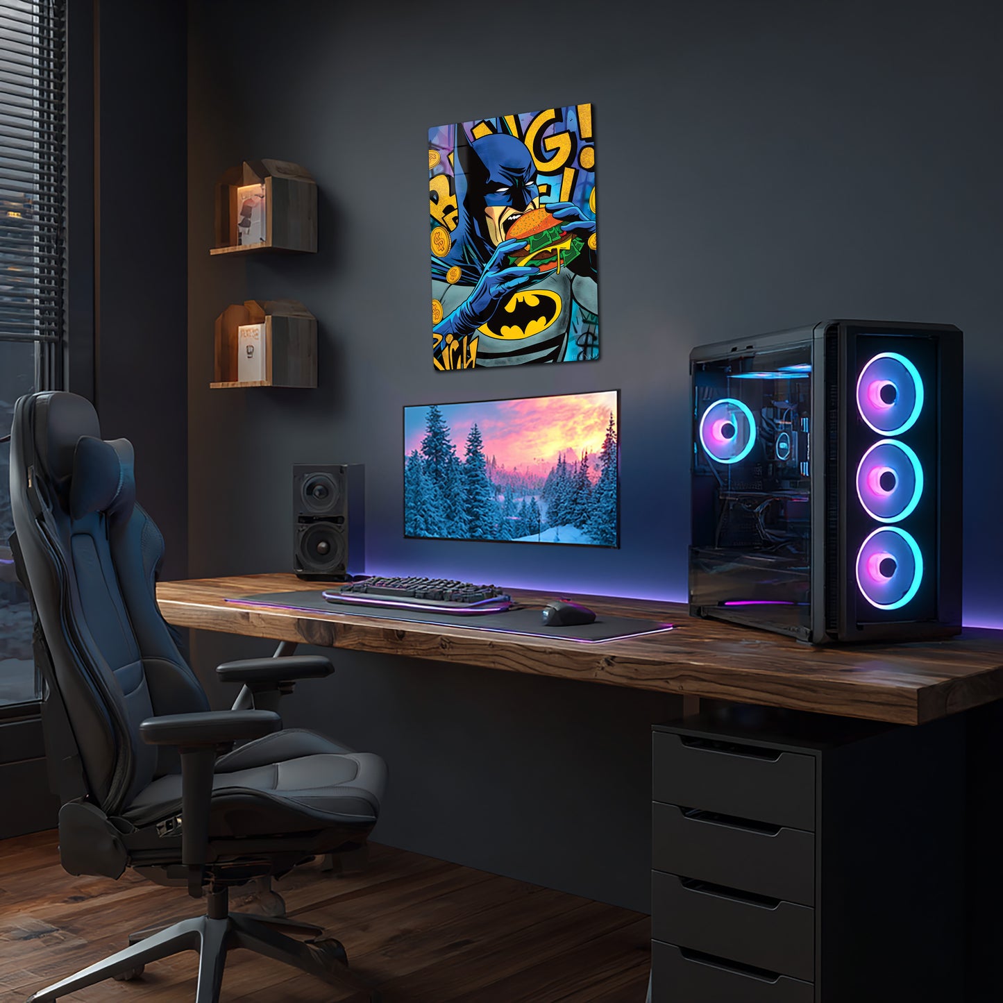 Batman Eating Burger