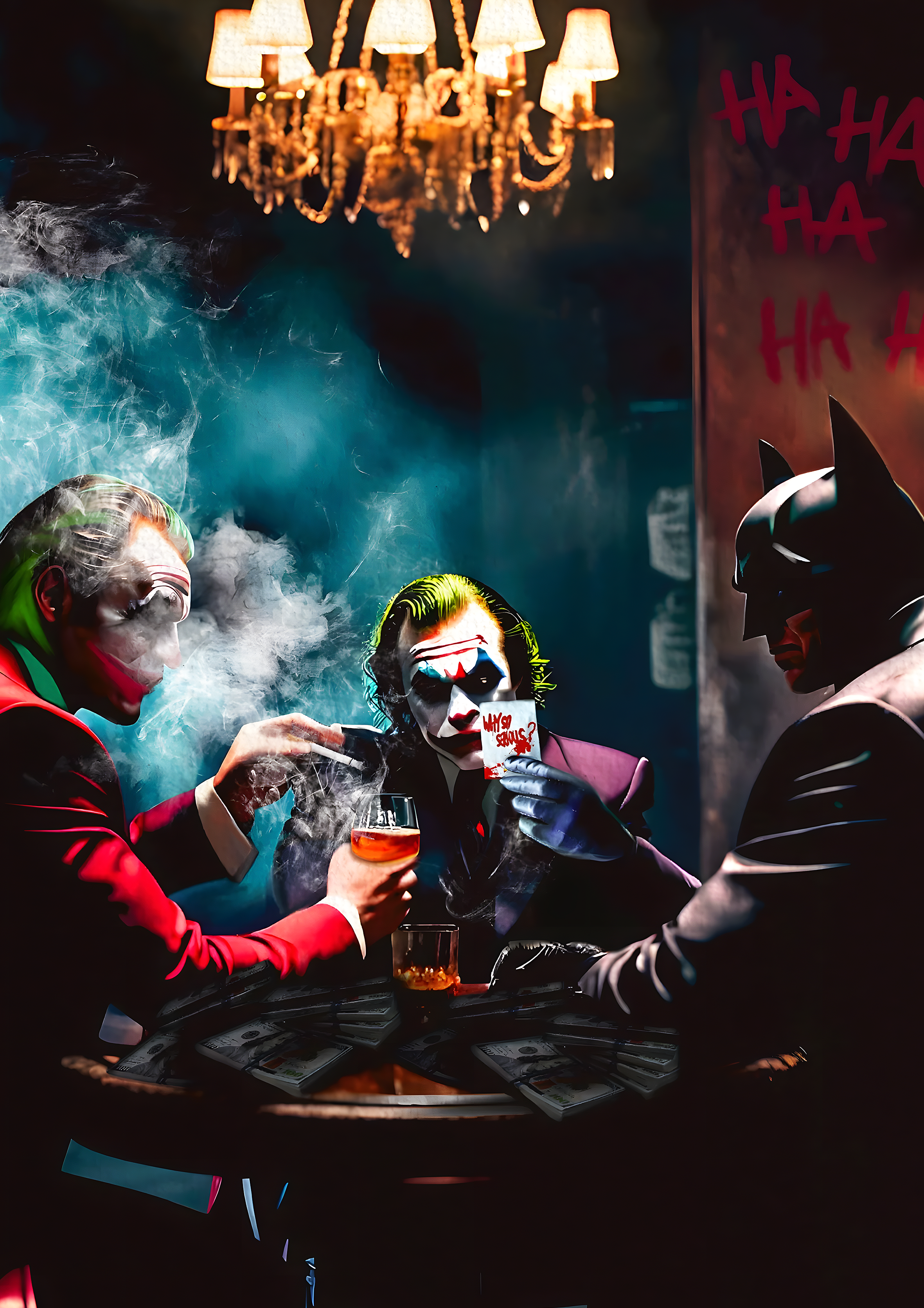 Batman and Joker metal poster artwork