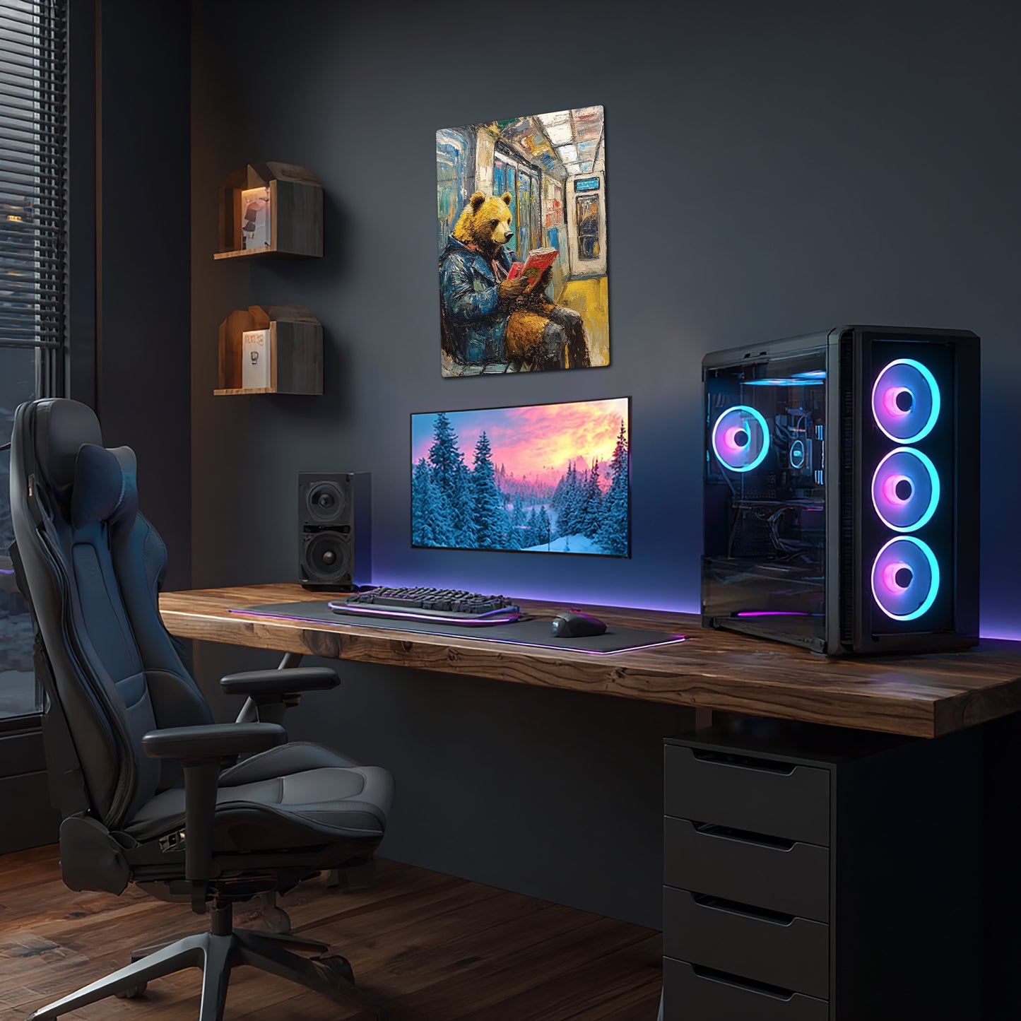 Bear Riding Subway 2