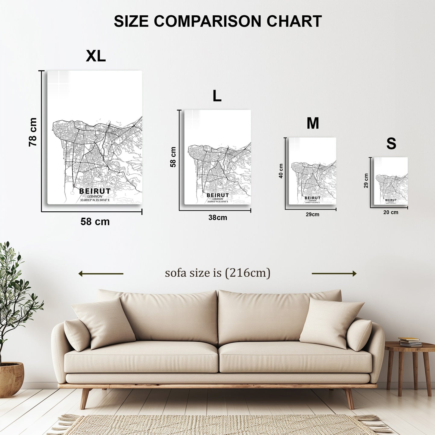 Beirut Minimalist Map