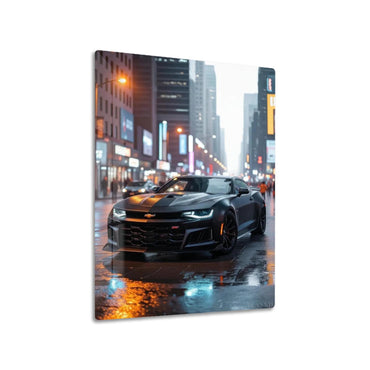 Black Camaro ZL1 metal poster