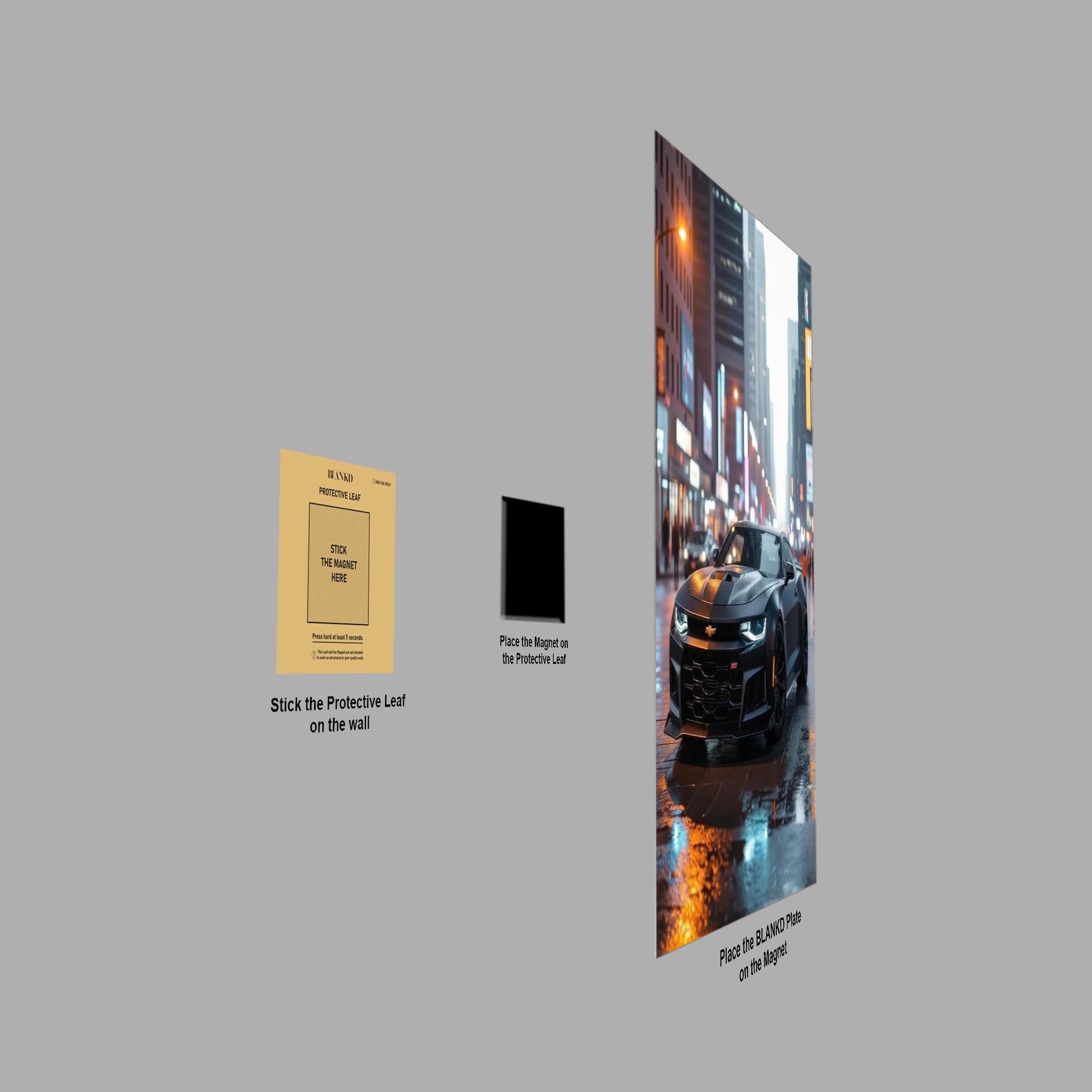 Black Camaro ZL1 metal poster