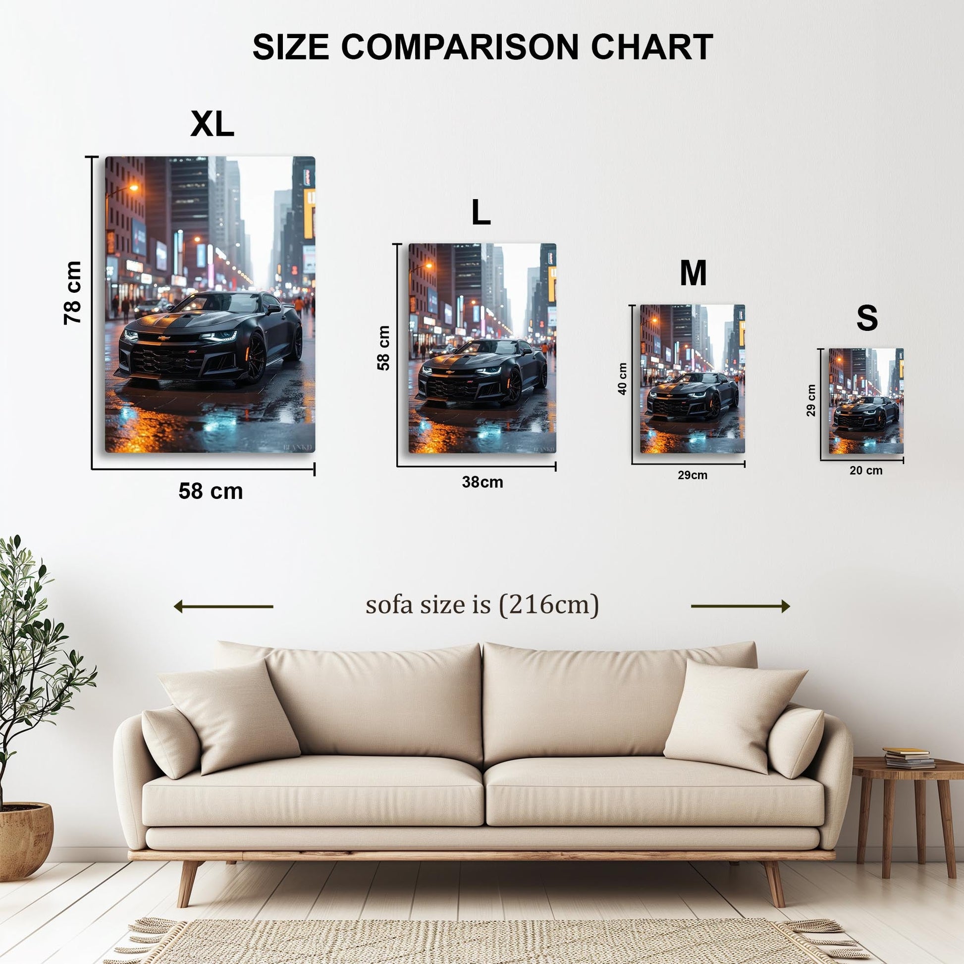 Black Camaro ZL1 metal poster