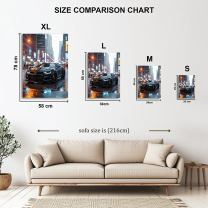 Black Camaro ZL1 metal poster