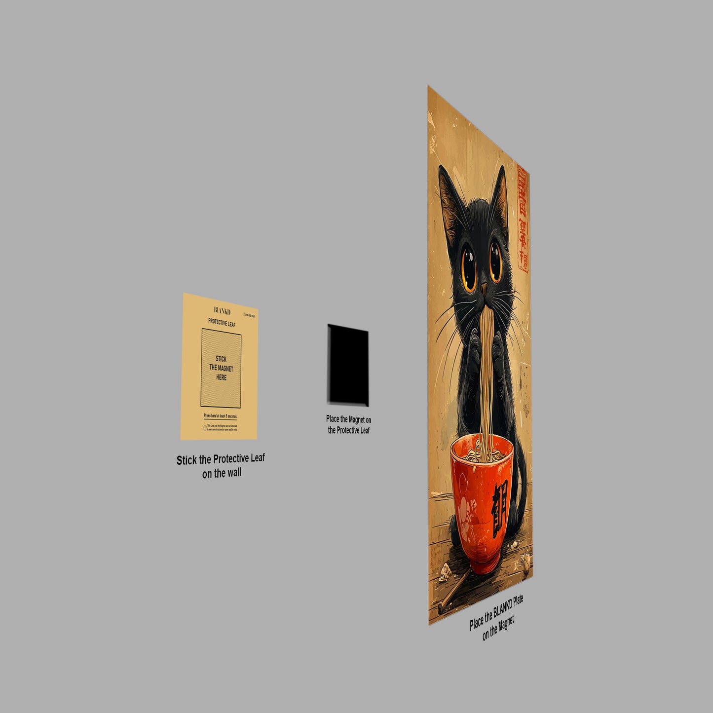 Black Cat Ramen poster close-up detail