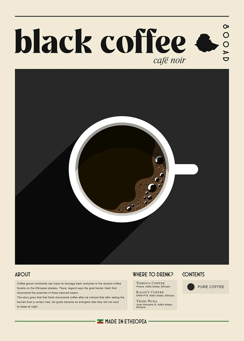 Black Coffee metal wall art