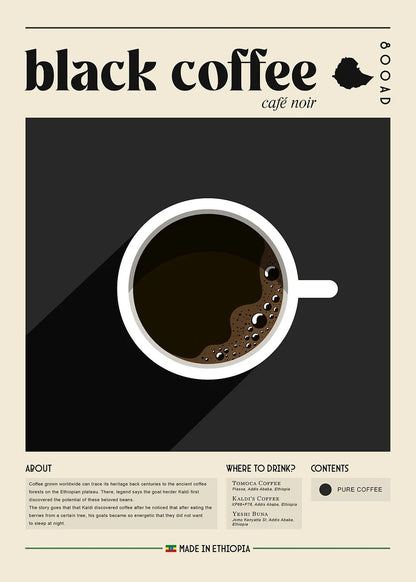 Black Coffee metal wall art