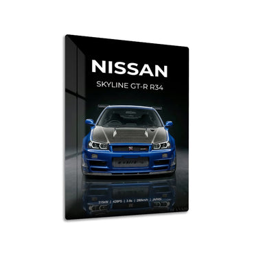 Blue Nissan Skyline